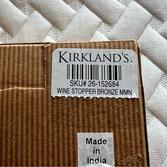 NIB Kirkland's Homestead Bottle Wine Stopper "H" Letter Bronze‎ New In Box - Picture 6 of 6